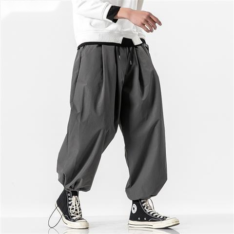Pantalones Anchos Japoneses con Cordón - Estilo Casual Holgado y Moderno - Image 2