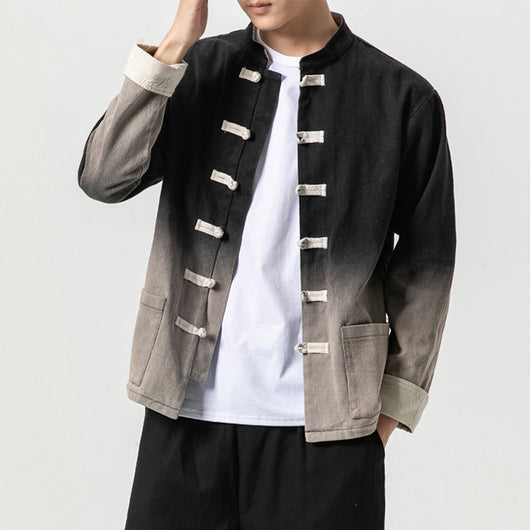 Chaqueta Vaquera Degradado Efecto Vintage Lavado Chino - Image 8