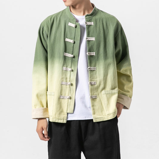 Chaqueta Vaquera Degradado Efecto Vintage Lavado Chino