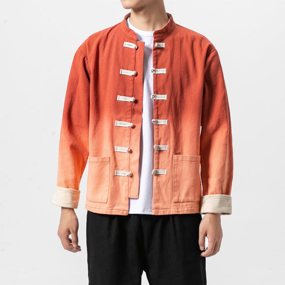 Chaqueta Vaquera Degradado Efecto Vintage Lavado Chino
