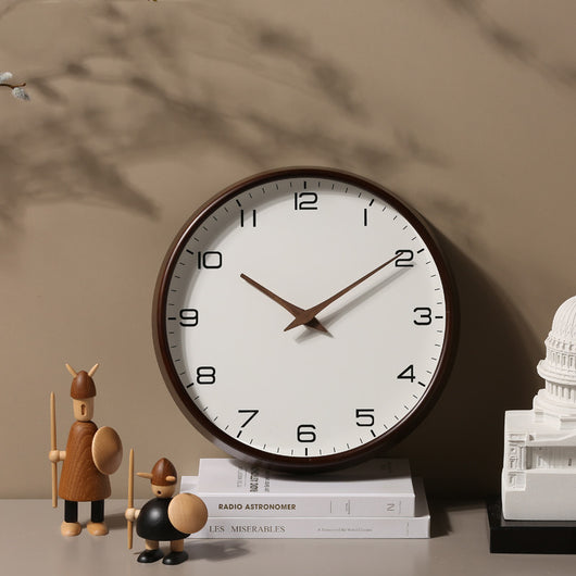 Reloj de Pared Silencioso Madera Maciza Lujo Minimalista - Image 9