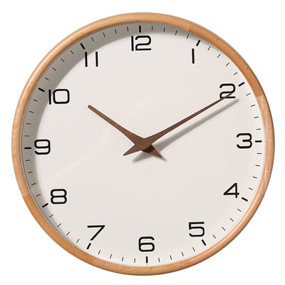 Reloj de Pared Silencioso Madera Maciza Lujo Minimalista - Image 10
