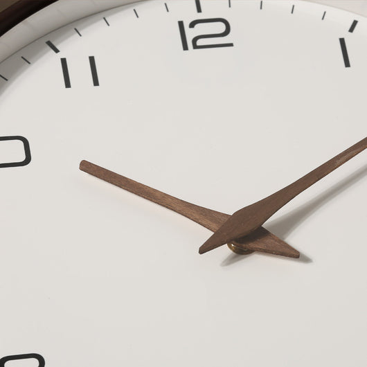 Reloj de Pared Silencioso Madera Maciza Lujo Minimalista - Image 3