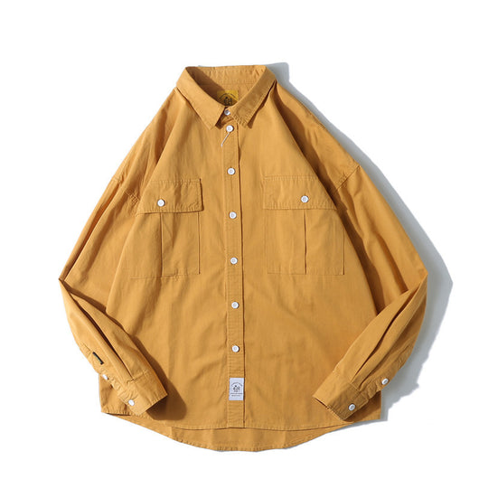 Chaqueta Camisa Suelta de Manga Larga para Hombre - Estilo Urbano Moderno - Image 5