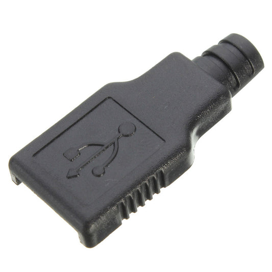 Conector USB Tipo A Macho 4 Pines con Cubierta Protectora Negra - Image 2