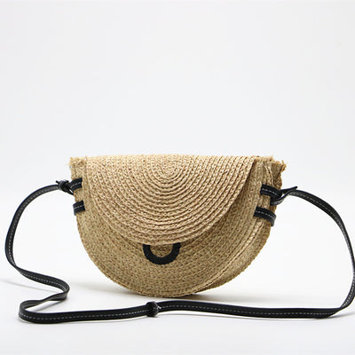 Bolsa Tejida de Rafia con Correa Bandolera - Estilo Saddle Bag - Image 10