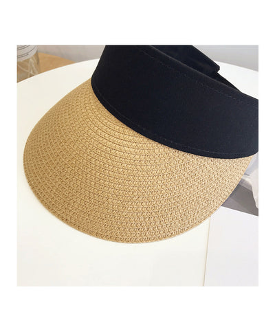 Sombrero de Paja Tejida con Ala Ancha - Gorro Protector Solar para Exteriores - Image 7