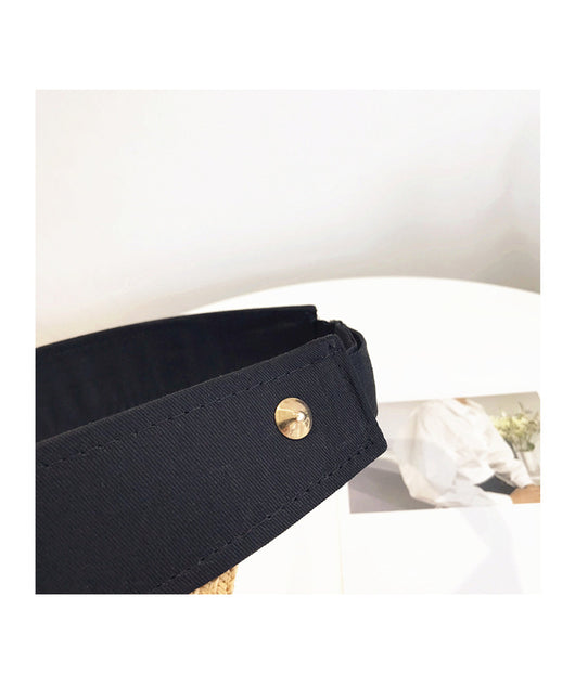 Sombrero de Paja Tejida con Ala Ancha - Gorro Protector Solar para Exteriores - Image 14