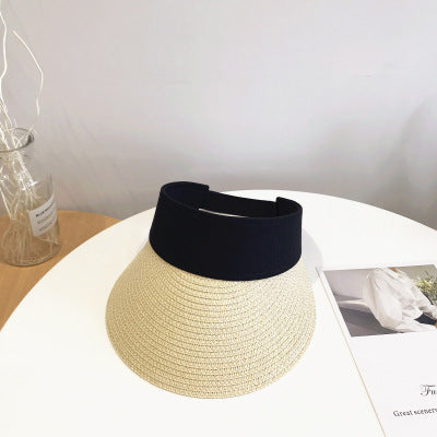 Sombrero de Paja Tejida con Ala Ancha - Gorro Protector Solar para Exteriores - Image 4