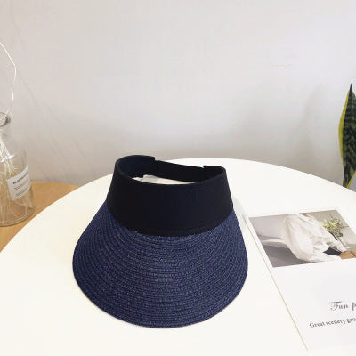 Sombrero de Paja Tejida con Ala Ancha - Gorro Protector Solar para Exteriores - Image 6