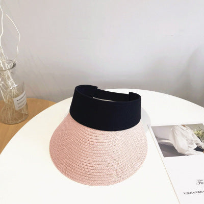 Sombrero de Paja Tejida con Ala Ancha - Gorro Protector Solar para Exteriores - Image 3