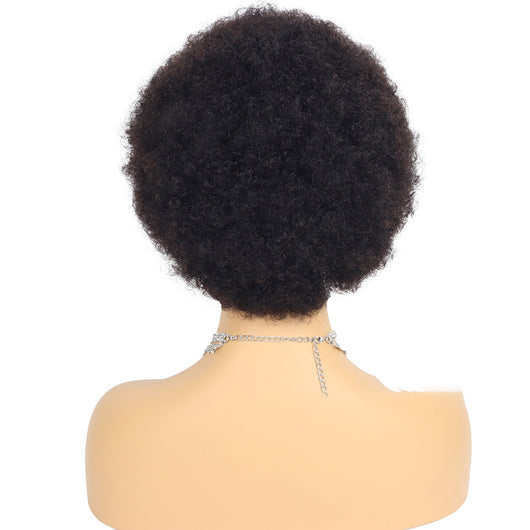 Pelucas Cortas de Cabello Humano Rizado Afro - Image 3