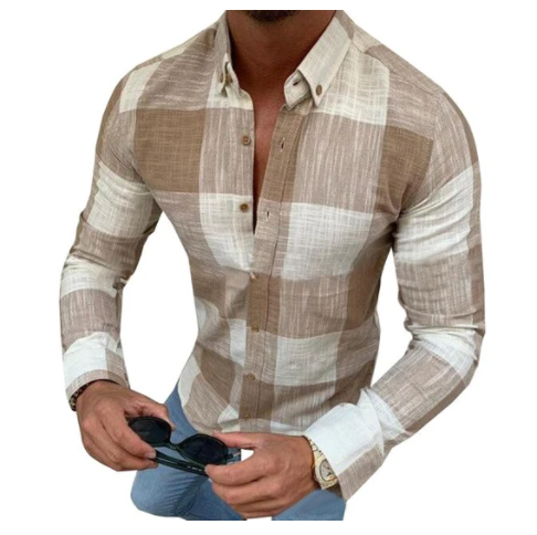 Camisa Clásica de Botones con Manga Larga Estilo Europeo - Image 4
