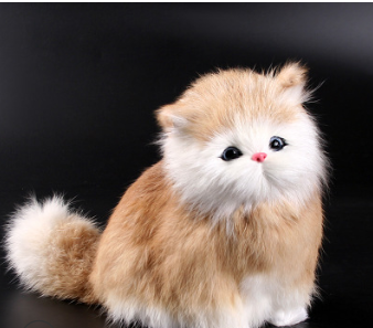 Gato de Peluche Realista Modelo Animal para Niños - Image 10