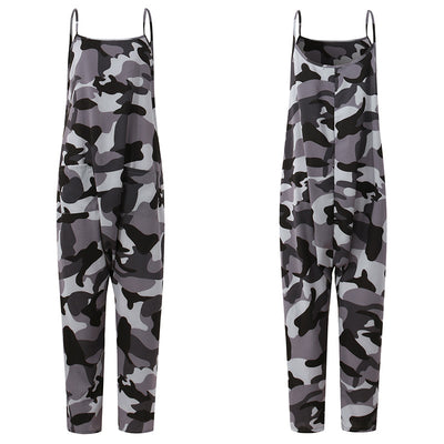 Jumpsuit Holgado Estampado Camuflaje sin Mangas para Verano - Image 2