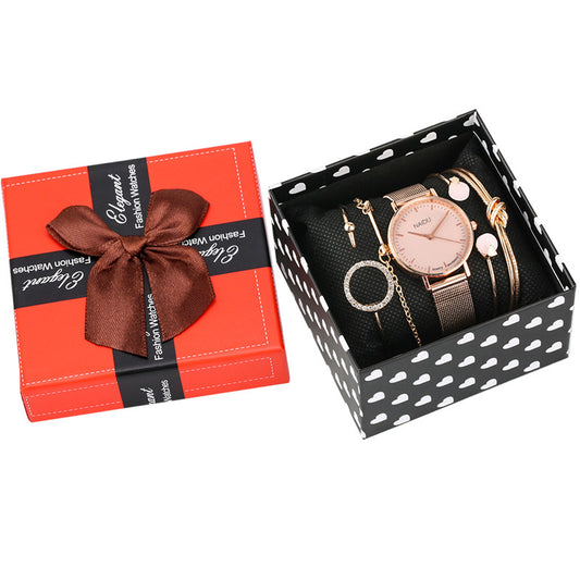 Conjunto de Reloj de Cuarzo Elegante para Mujer con Pulsera a Juego - Image 2