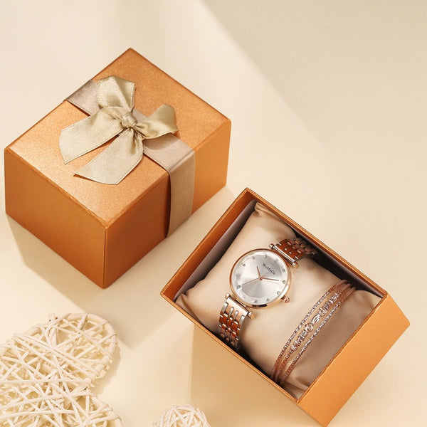 Conjunto de Reloj y Pulsera para Niña Estilo Mori Minimalista