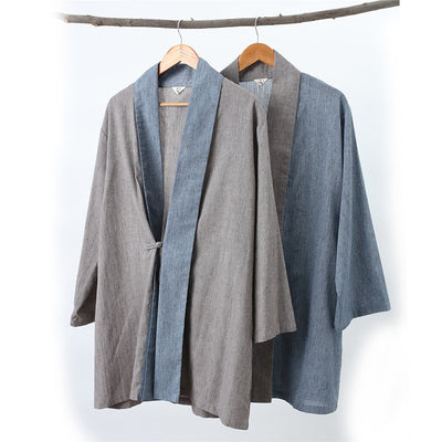 Hanfu de Manga Larga con Cuello Solapa y Combinación de Colores - Image 5