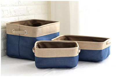 Caja de Almacenamiento Plegable Estilo Nórdico en Algodón y Lino