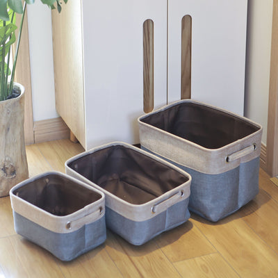 Caja de Almacenamiento Plegable Estilo Nórdico en Algodón y Lino - Image 3