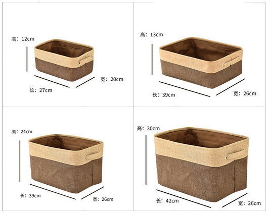 Caja de Almacenamiento Plegable Estilo Nórdico en Algodón y Lino - Image 2