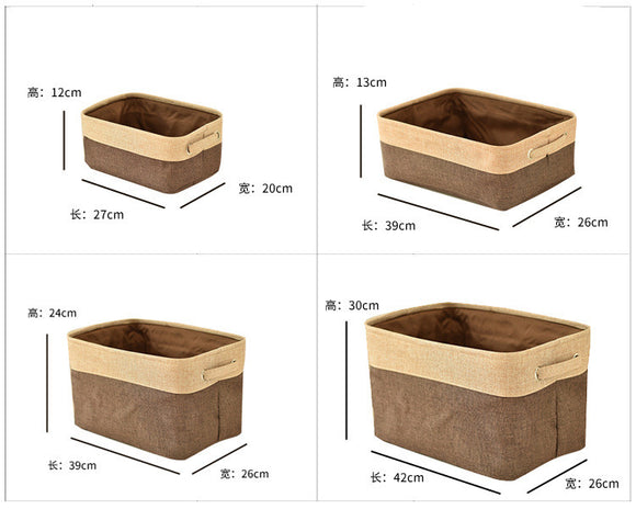 Caja de Almacenamiento Plegable Estilo Nórdico en Algodón y Lino