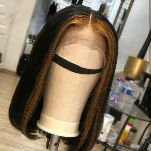 Peluca de Cabello Natural Frente de Encaje 13x5x1 Liso con Highlights 1B 27 - Image 2