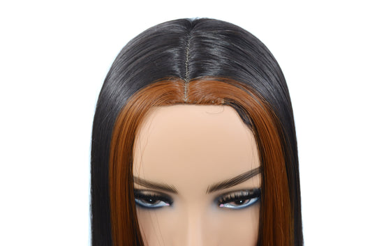 Peluca de Cabello Natural Frente de Encaje 13x5x1 Liso con Highlights 1B 27 - Image 5