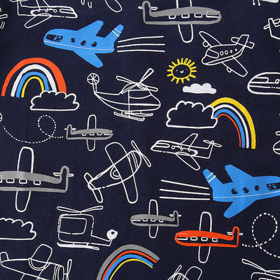 Playera Infantil de Algodón con Estampado Divertido - Cuello Redondo para Niños - Image 11