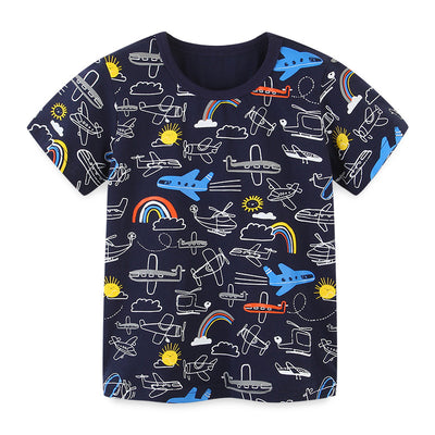 Playera Infantil de Algodón con Estampado Divertido - Cuello Redondo para Niños - Image 8