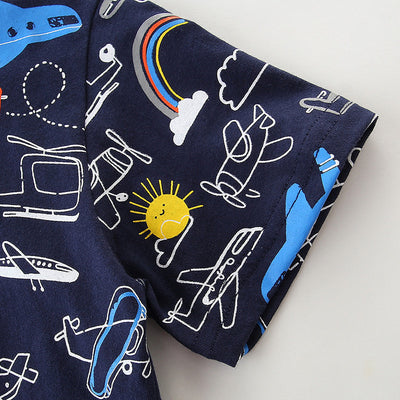 Playera Infantil de Algodón con Estampado Divertido - Cuello Redondo para Niños - Image 2