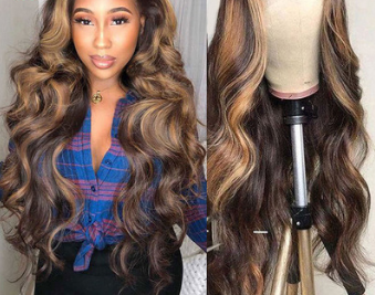 Cabello Humano Rizado con Degradado de Color - Blanqueado y Teñido - Image 3