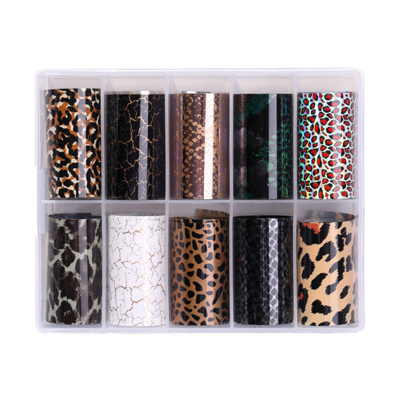 Set de Stickers para Uñas Clásico Diseño Serpiente y Estrella