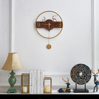 Reloj de Pared Decorativo de Latón sin Perforación para Dormitorio - Image 8
