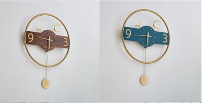 Reloj de Pared Decorativo de Latón sin Perforación para Dormitorio - Image 7