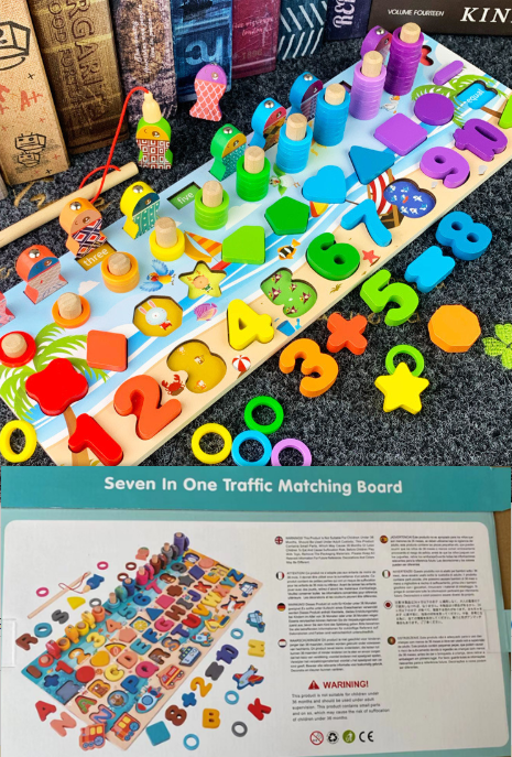 Juguetes Educativos Montessori 3D de Madera con Bloques Magnéticos y Aritmética para Preescolares - Image 8