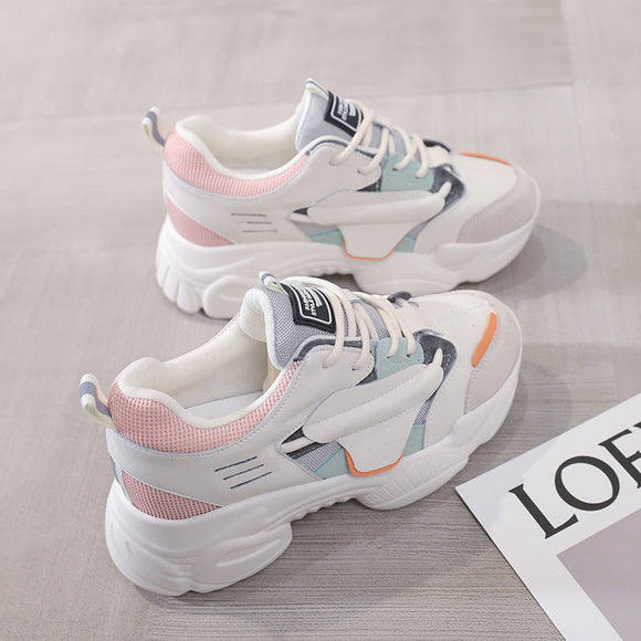 Zapatillas Deportivas Blancas para Mujer - Estilo Casual Coreano Versátil