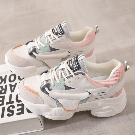 Zapatillas Deportivas Blancas para Mujer - Estilo Casual Coreano Versátil