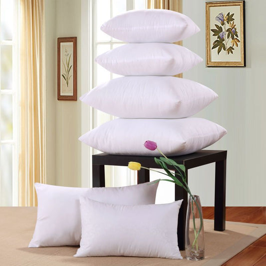 Núcleo de Almohada de Tela Cepillada, Cojín Lumbar Personalizable, Blanco Puro con Compresión al Vacío