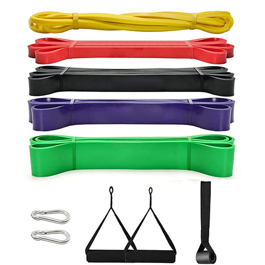 Bandas de Resistencia Látex Premium - Set 5 Piezas para Ejercicios de Tracción