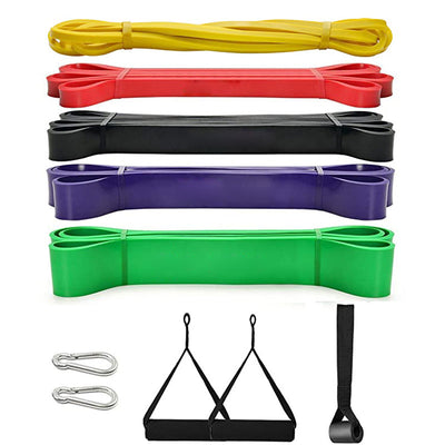 Bandas de Resistencia Látex Premium - Set 5 Piezas para Ejercicios de Tracción