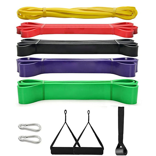Bandas de Resistencia Látex Premium - Set 5 Piezas para Ejercicios de Tracción