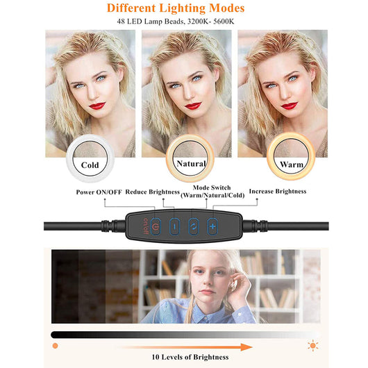 Luz LED de Escritorio con Pinza para Videoconferencias y Streaming - Image 8