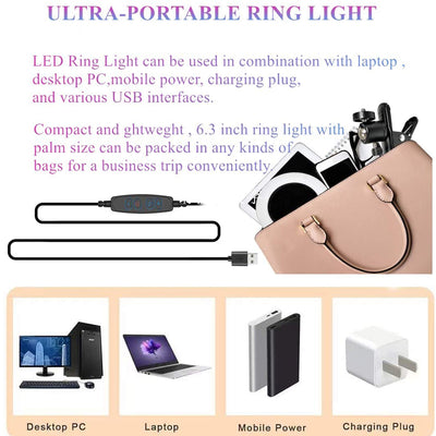 Luz LED de Escritorio con Pinza para Videoconferencias y Streaming - Image 7