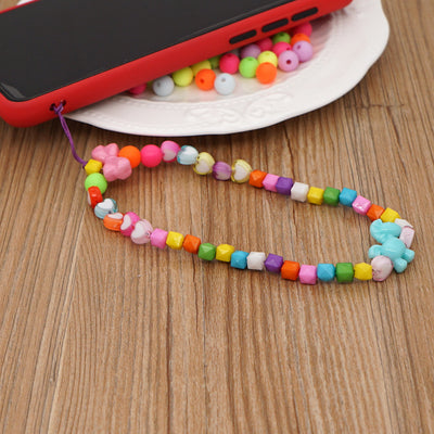 Cadena para Celular con Cuentas de Acrílico Candy Color y Corazones - Image 8