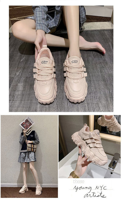 Tenis Daddy Shoes Mujer Otoño Suela Gruesa Aumento Casual Moda - Image 13