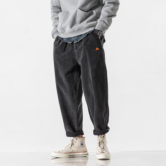 Pantalones de Pana Retro Japonés para Hombre - Image 9