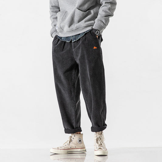 Pantalones de Pana Retro Japonés para Hombre