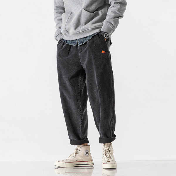 Pantalones de Pana Retro Japonés para Hombre