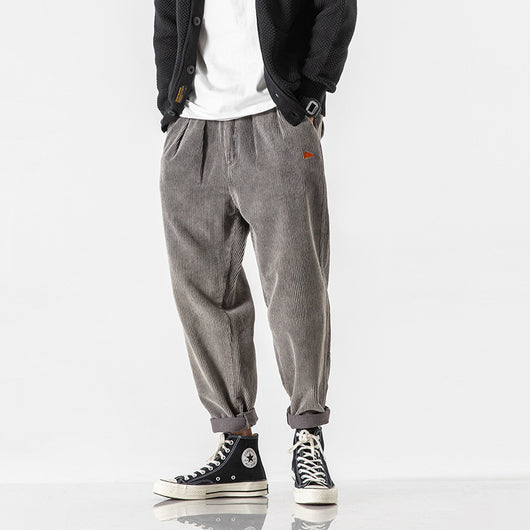 Pantalones de Pana Retro Japonés para Hombre - Image 2